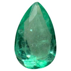 Smeraldo colombiano verde pulito da 4,0 carati - Taglio a pera Maggio