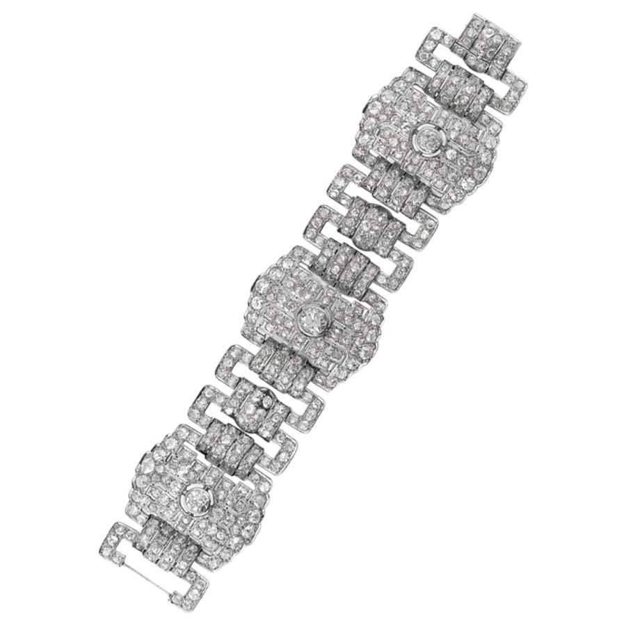 40 Carat Diamond and Platinum Bracelet