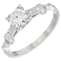 Antique .40 Carat Diamond Art Deco Platinum Engagement Ring