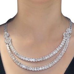 40 Carat Diamond Illusion Bib Necklace