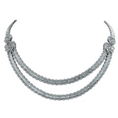 40 Carat Diamond Illusion Bib Necklace