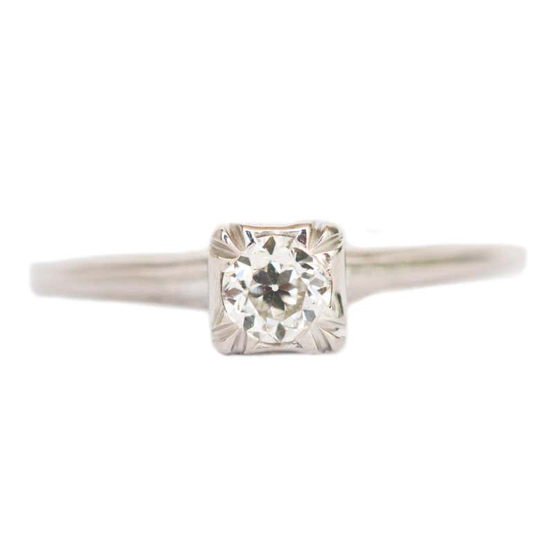 .40 Carat Diamond Yellow Gold Engagement Ring For Sale at 1stDibs | .40 ...