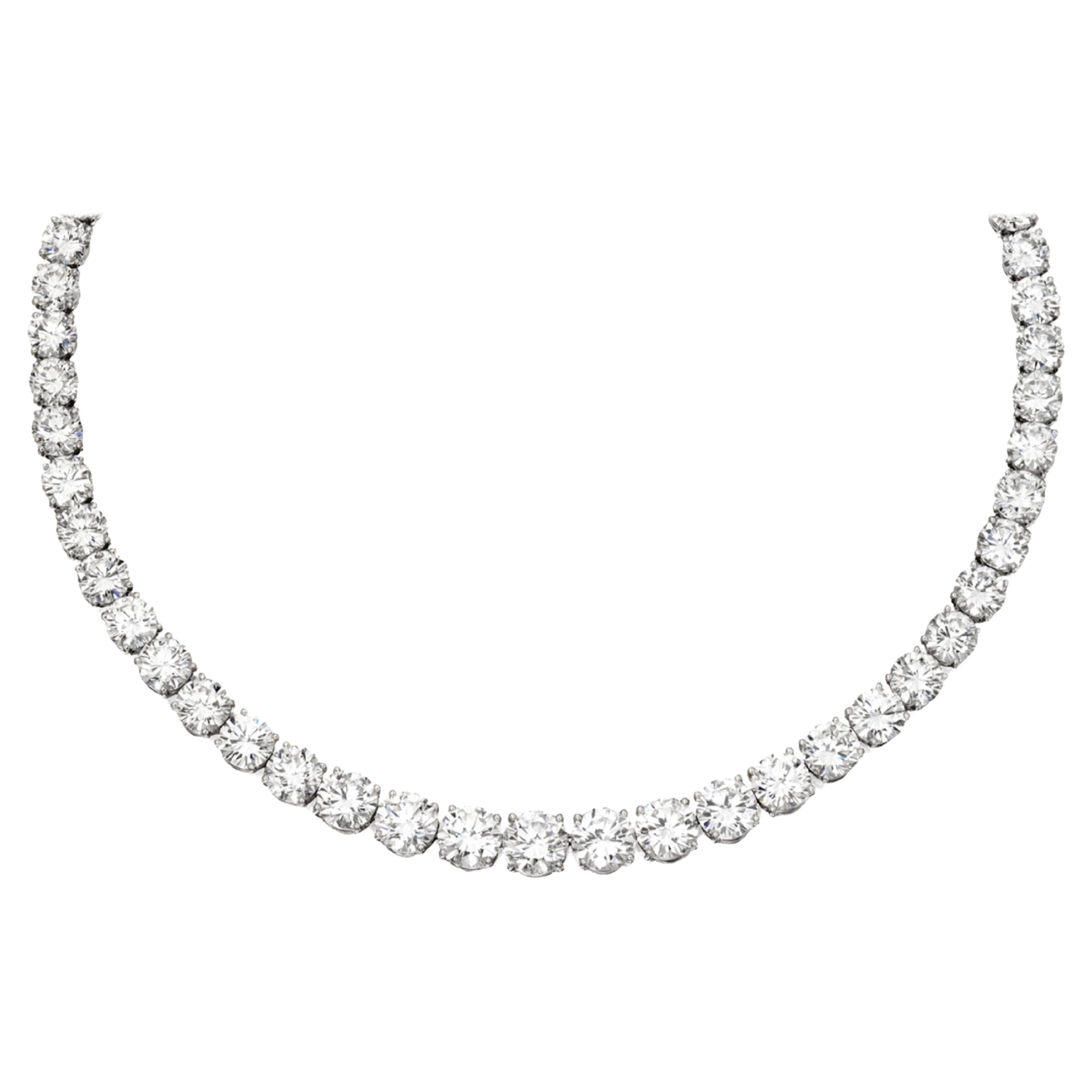 40 Carat Diamond Tennis Necklace