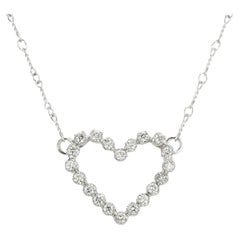 .40 Carat Diamond White Gold Pendant Necklace