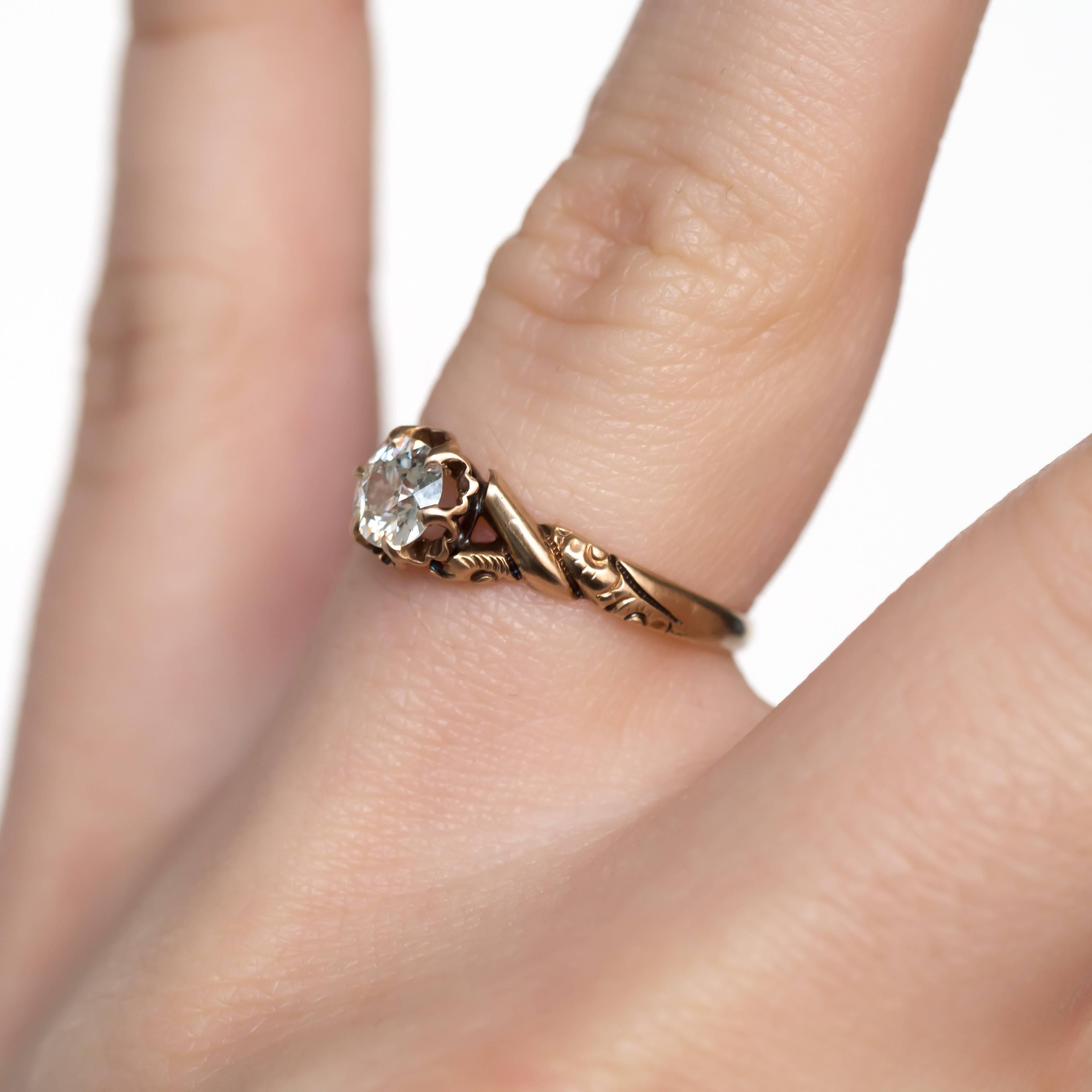 Women's .40 Carat Diamond Yellow Gold Engagement Ring