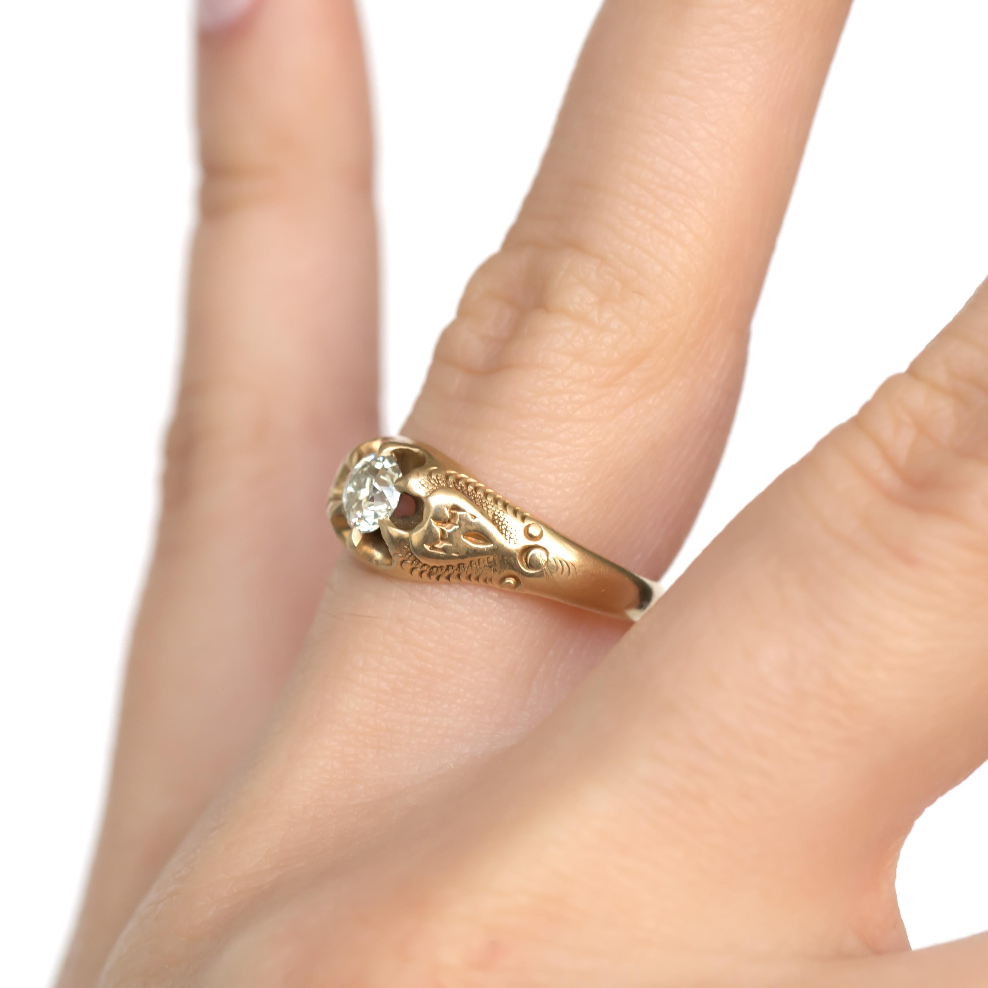 .40 Carat Diamond Yellow Gold Engagement Ring In Good Condition For Sale In Atlanta, GA