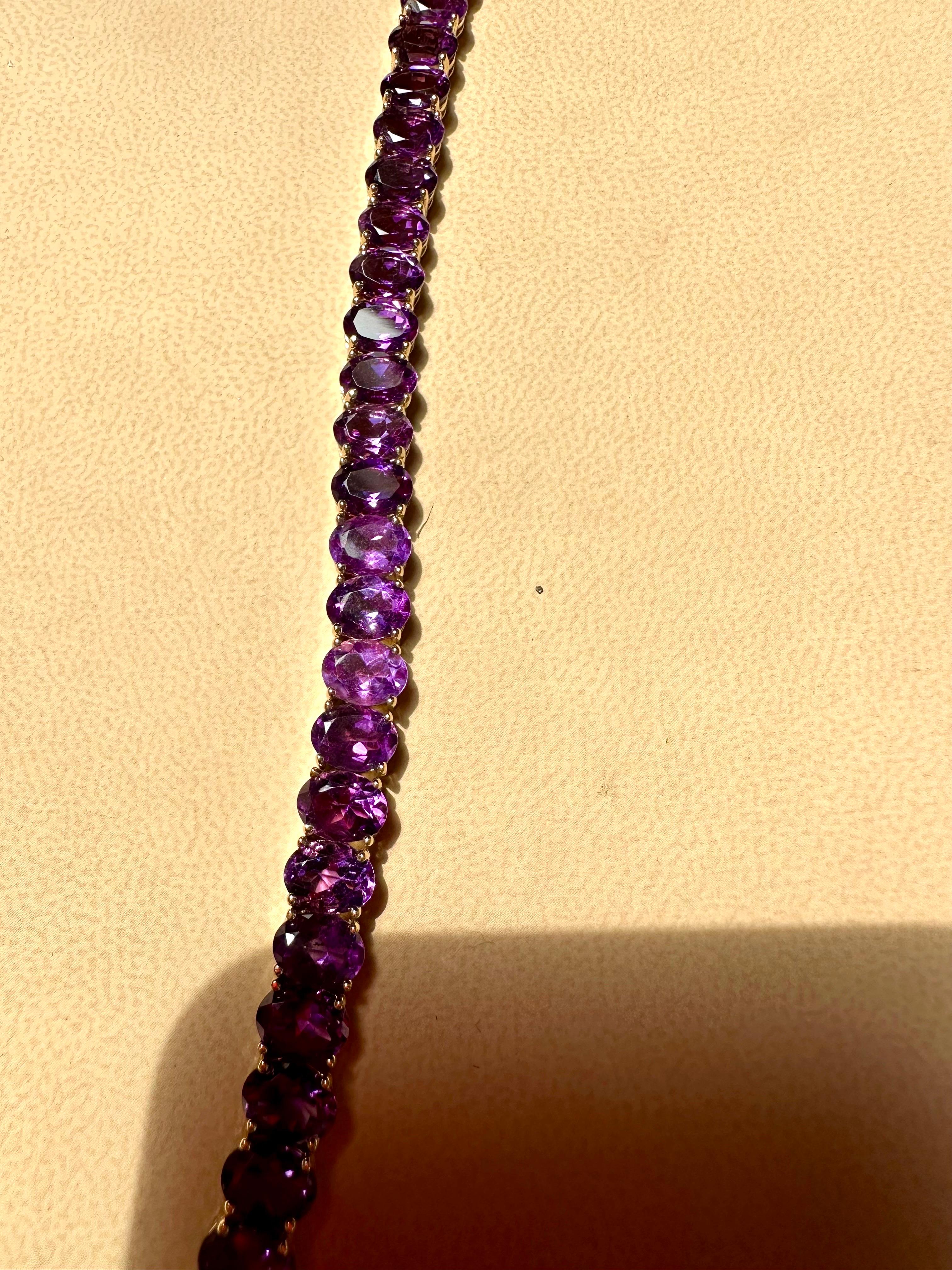 amethyst tennis bracelet gold