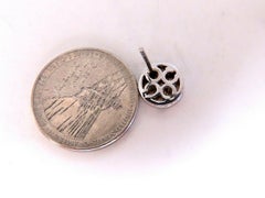 .40 Carat Natural Diamonds Mod- Goth Deco Flat Screw Stud Earrings 14 Karat*