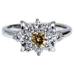 .40 Carat Natural Fancy Color Yellow Brown Diamond Ring 14 Karat*