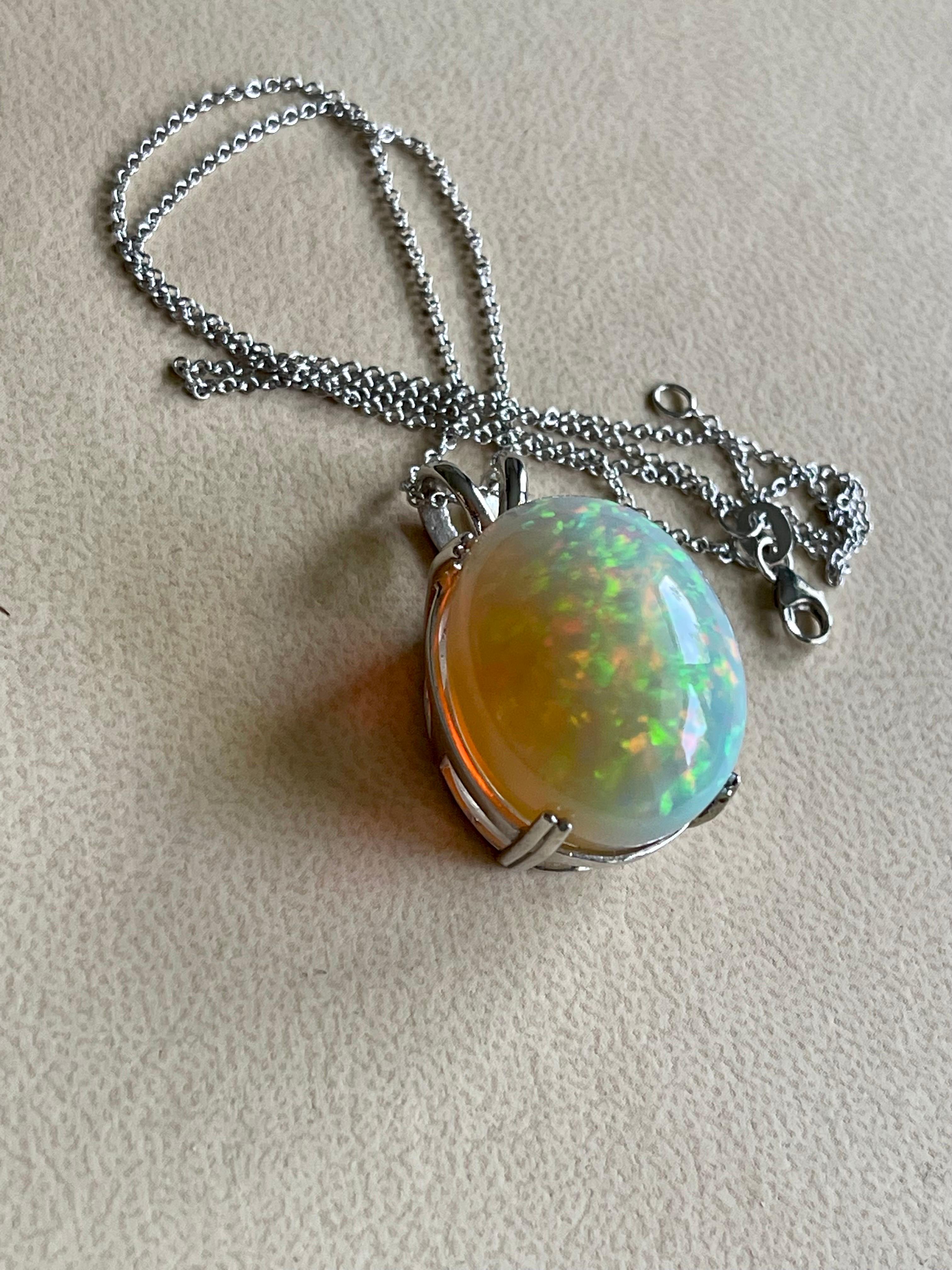 ethiopian fire opal necklace