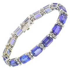 Vintage 40 Carat Tanzanite 14 Karat Bracelet Sold by Tiffany & Co. 'Includes Provenance'