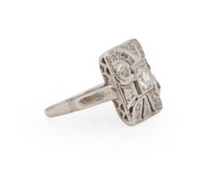 .40 Carat Total Weight Art Deco Diamond Platinum Engagement Ring