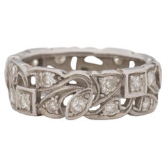 Antique .40 Carat Total Weight Art Deco Diamond Platinum Wedding Band