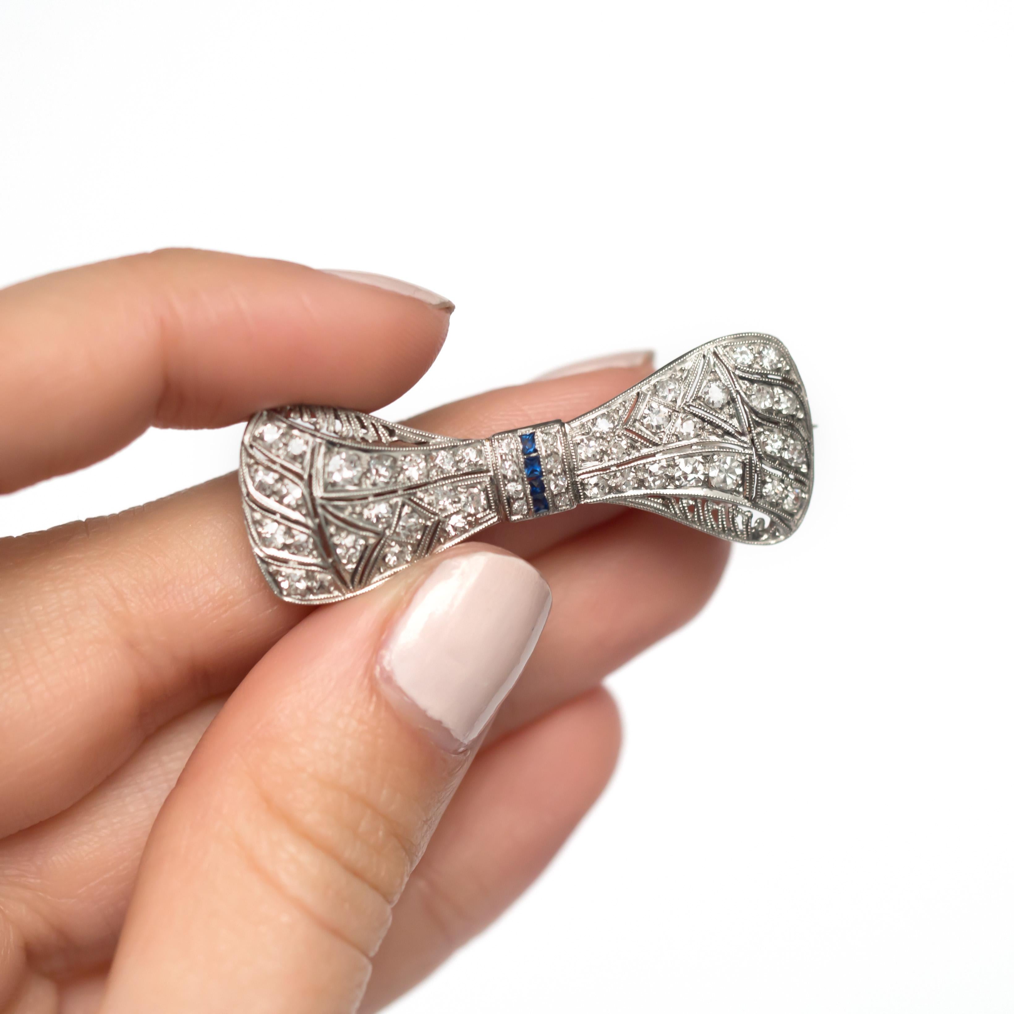 Women's .40 Carat Total Weight Diamond Platinum Brooch