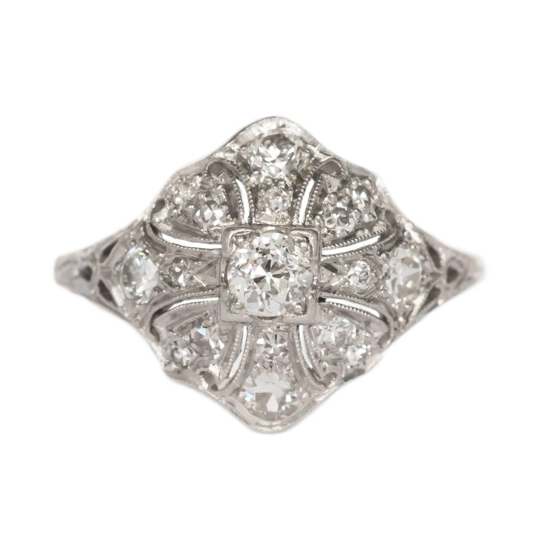.40 Carat Total Weight Diamond Platinum Engagement Ring