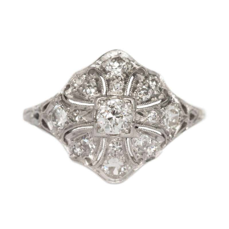 .40 Carat Diamond Platinum Orange Blossom Engagement Ring at 1stDibs ...