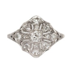 .40 Carat Total Weight Diamond Platinum Engagement Ring