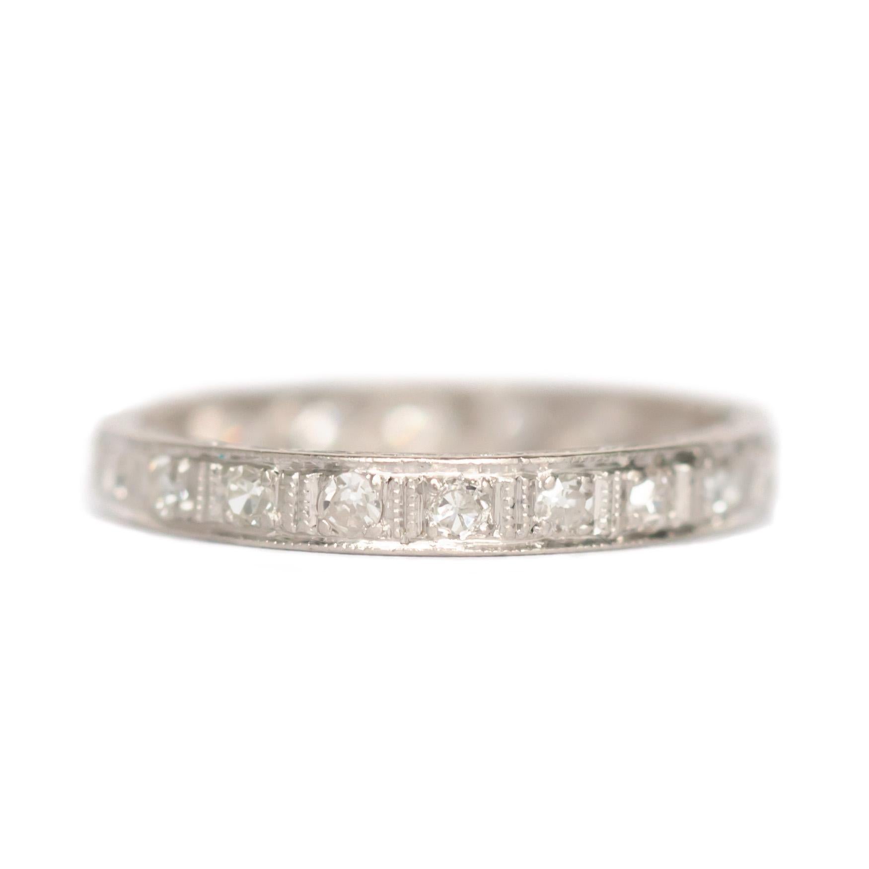 .40 Carat Total Weight Diamond White Gold Wedding Band For Sale