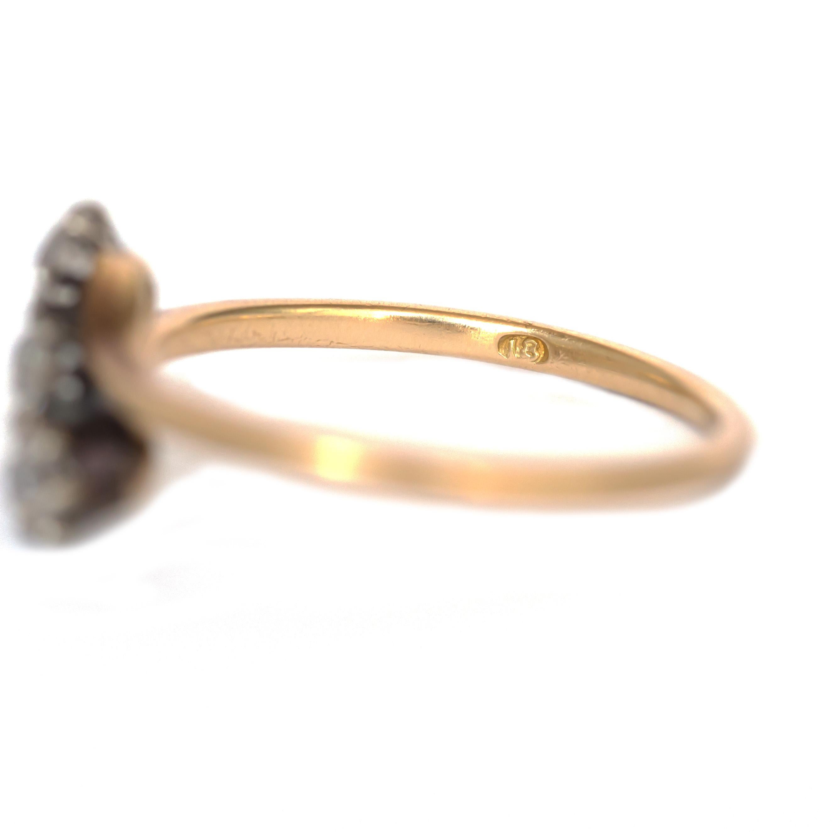 Women's or Men's .40 Carat Total Weight Diamond Yellow Gold Engagement Ring