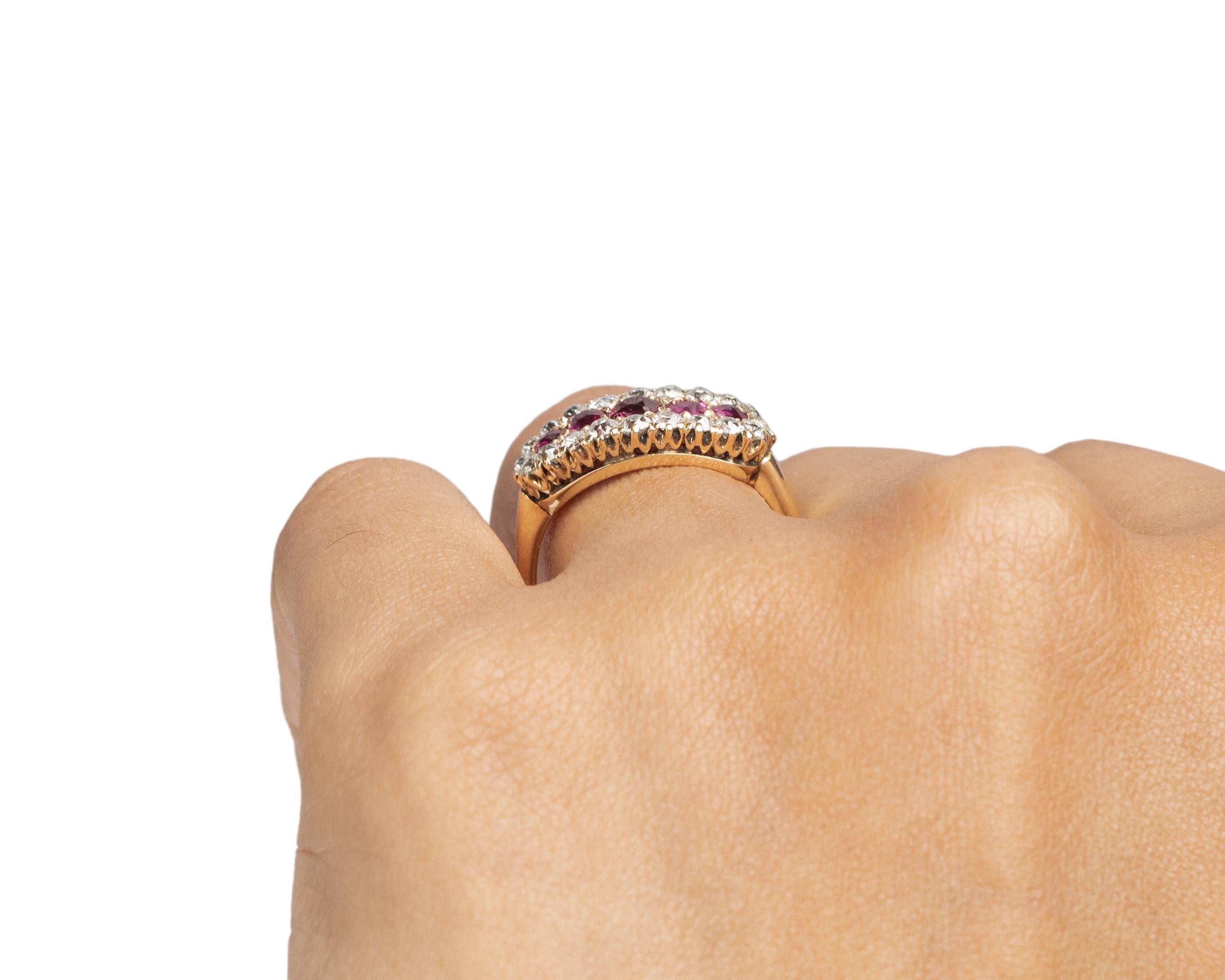 .40 Carat Total Weight Edwardian Diamond 14 Karat Yellow Gold Engagement Ring For Sale 1