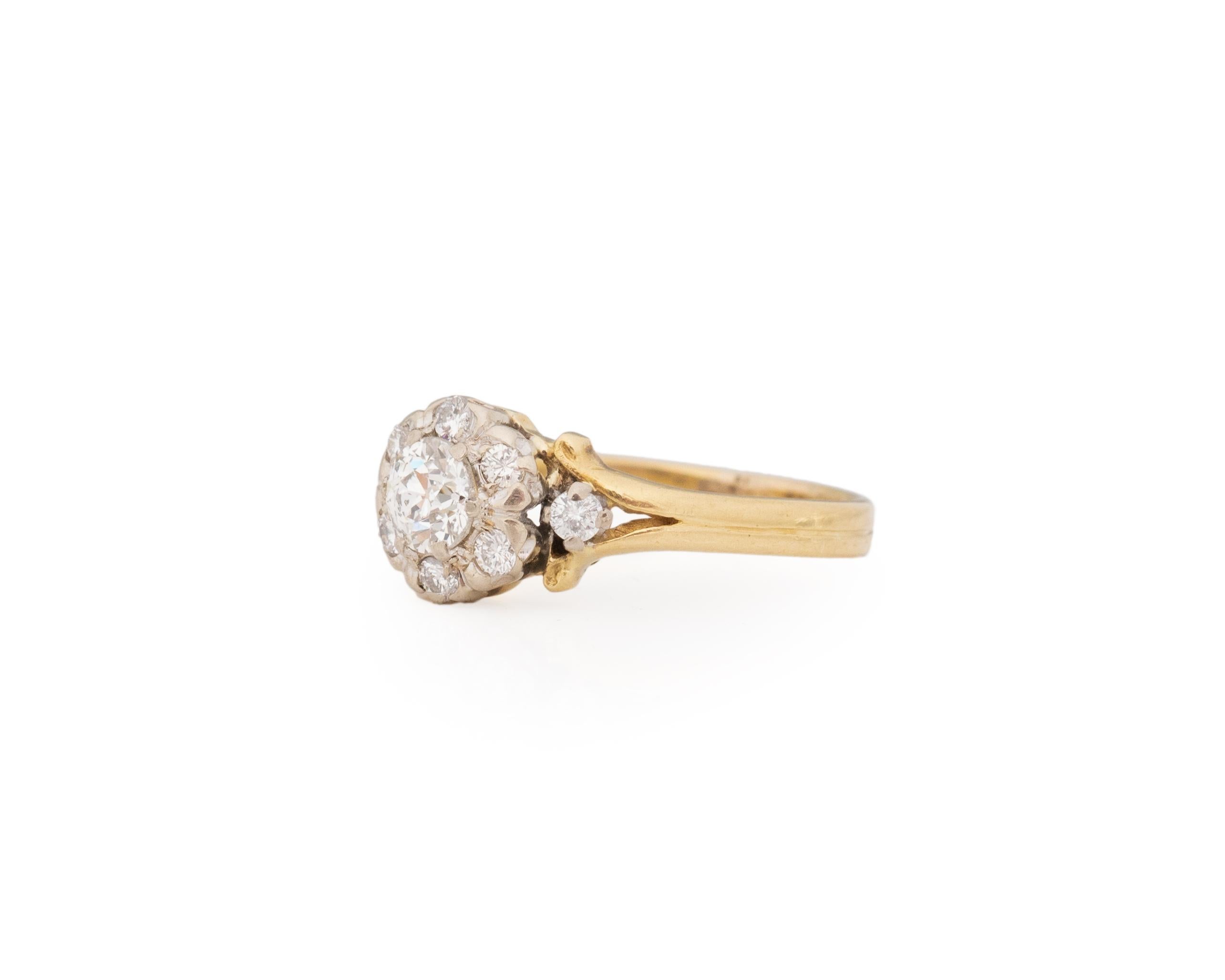 40 Karat viktorianischer Diamant-Verlobungsring aus 18 Karat Gelbgold (Viktorianisch) im Angebot