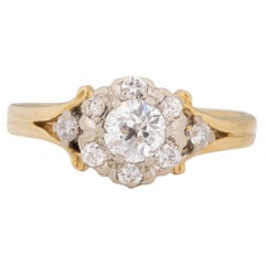 .40 Carat Victorian Diamond 18 Karat Yellow Gold Engagement Ring