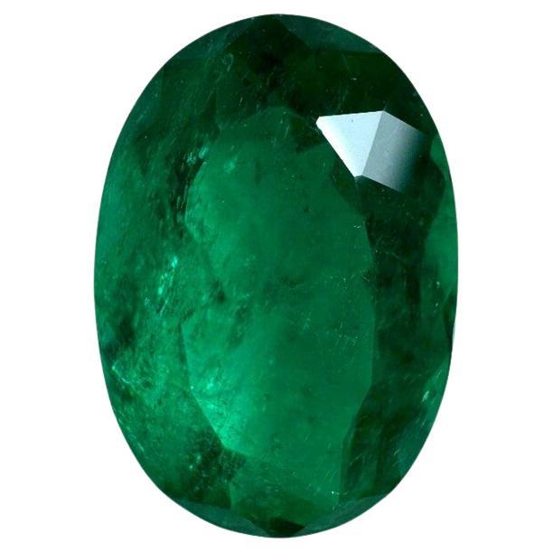 4.0 Carat Vivid Dark Muzo Green Colombian Emerald Oval - May Birthstone Gem