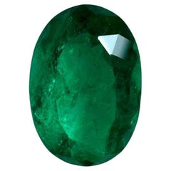 4.0 Carat Vivid Dark Muzo Green Colombian Emerald Oval - May Birthstone Gem