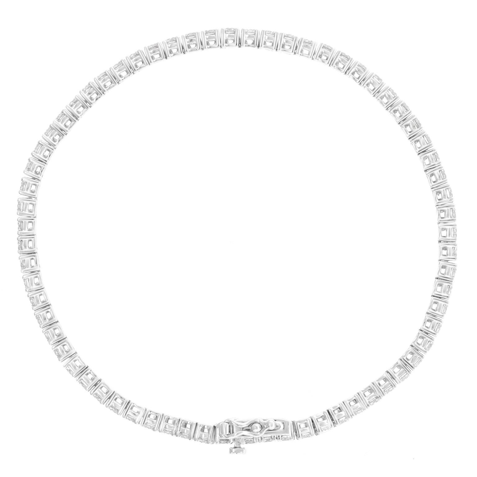4.0 carats Diamond Line Bracelet For Sale 5