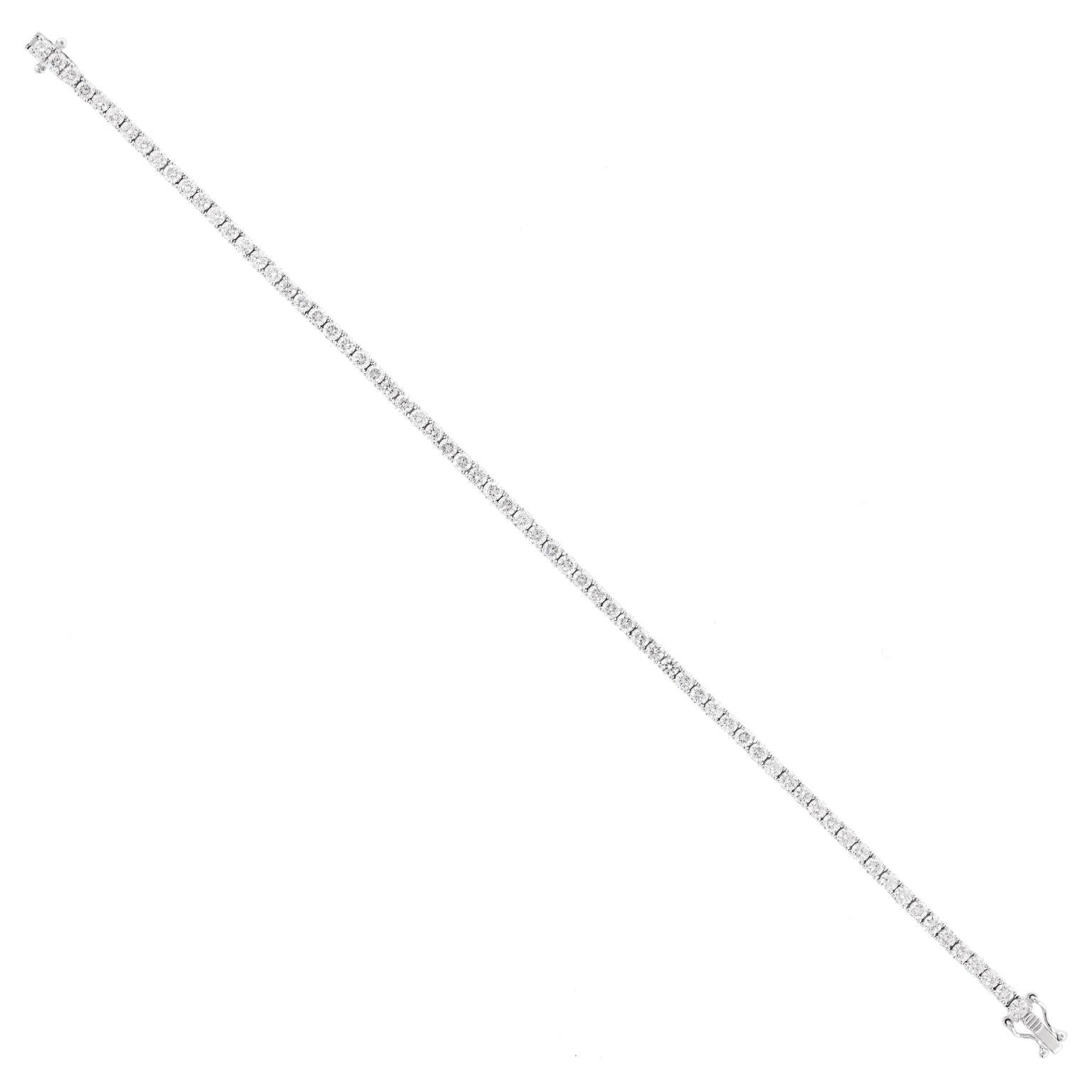 4.0 carats Diamond Line Bracelet For Sale 2