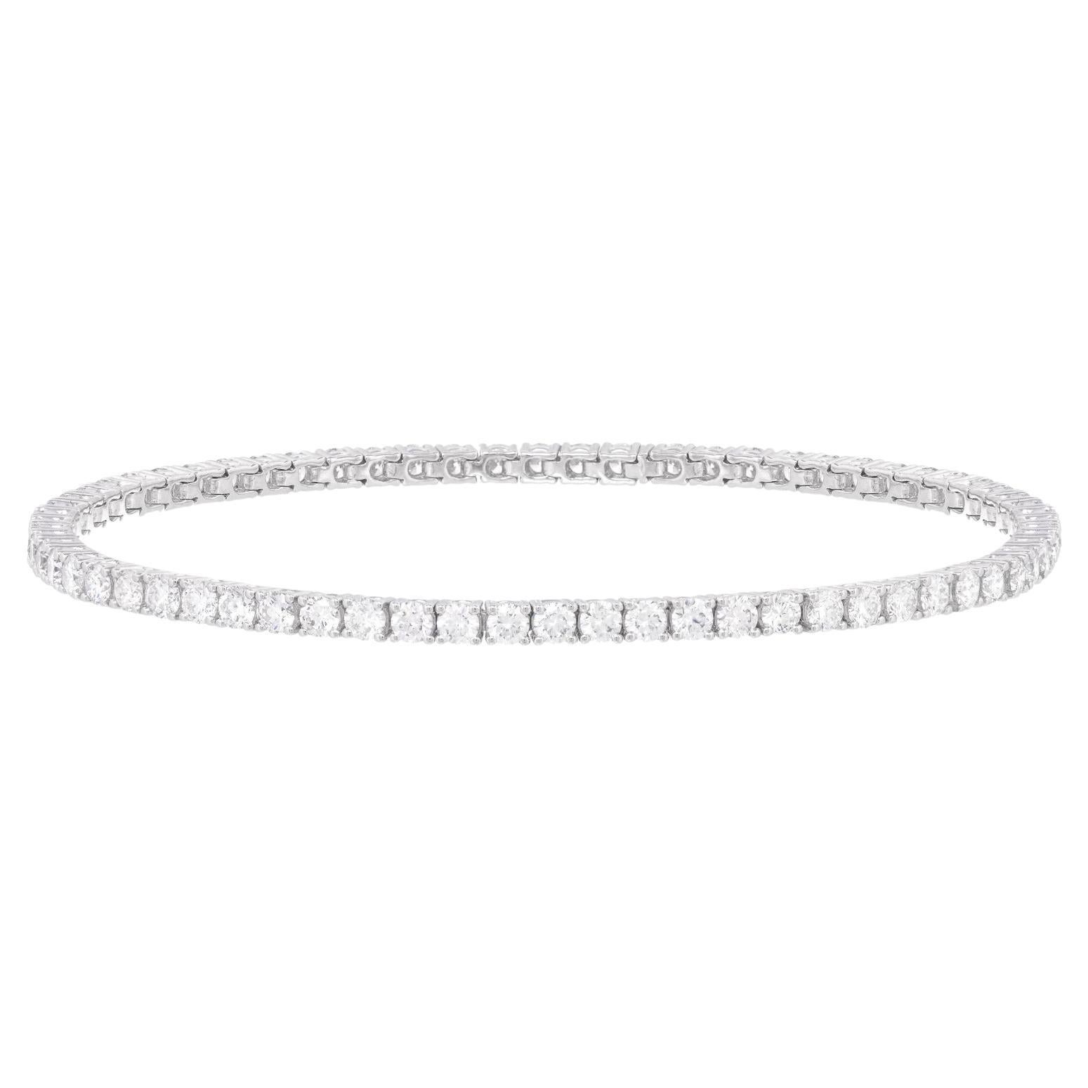 4.0 carats Diamond Line Bracelet For Sale