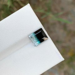 4.0 Carats Gorgeous Natural Loose Tri Color Tourmaline Baguette Shape