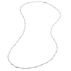 Bezel Set 5.13 Total Carat Diamond Necklace by the Yard Platinum