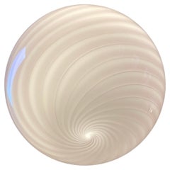 Ø40 Großer Murano Anhänger lila ametyst swirl Glas, mundgeblasen in Italien 