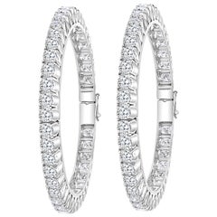 40 Pointer Each, 36 Ct Single line Eternity 18 Kt Gold and Diamond Bangle, Pair