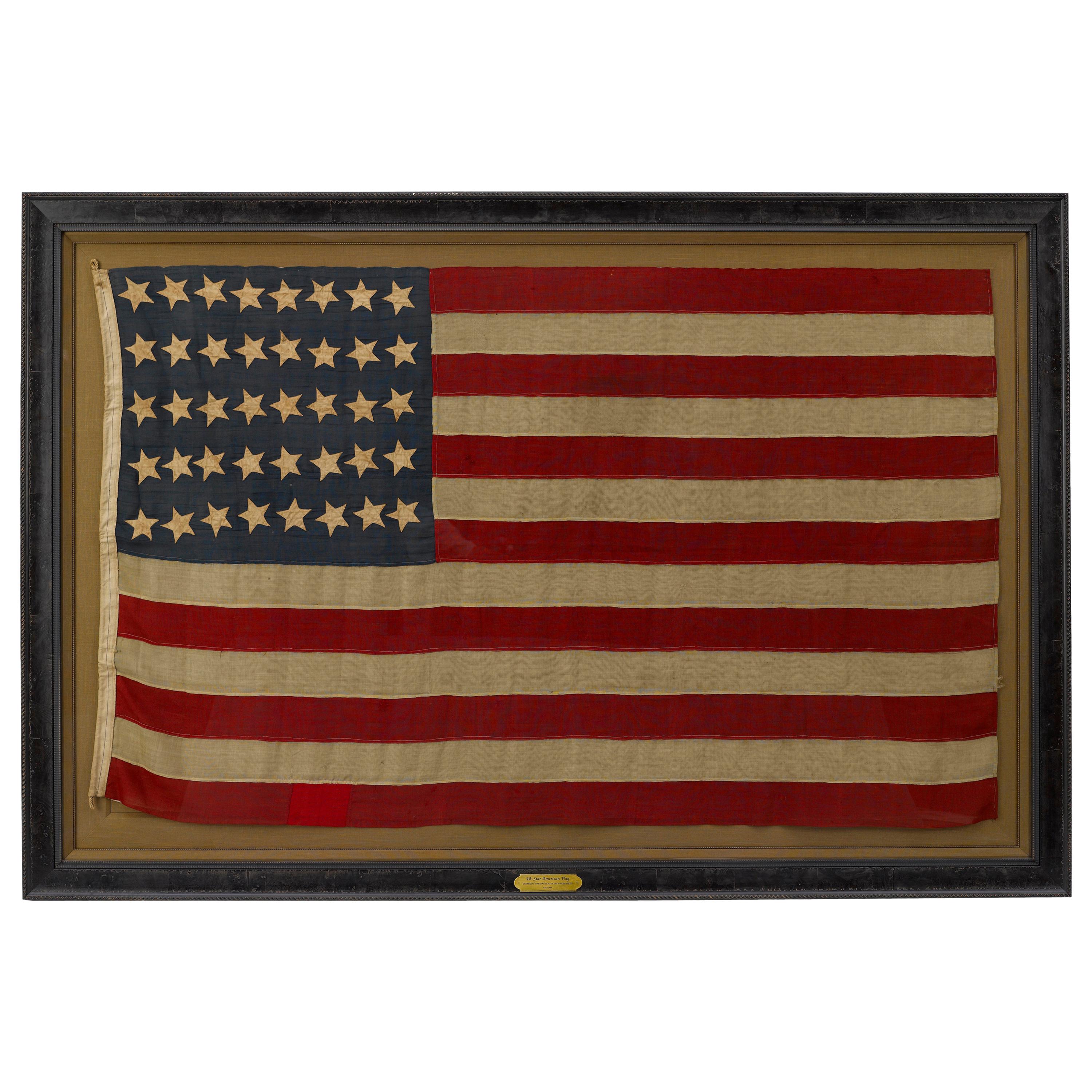 40-Star "Unofficial" Whimsical Star Pattern American Flag, circa 1889