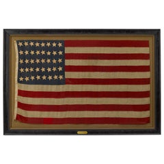 Antique 40-Star "Unofficial" Whimsical Star Pattern American Flag, circa 1889