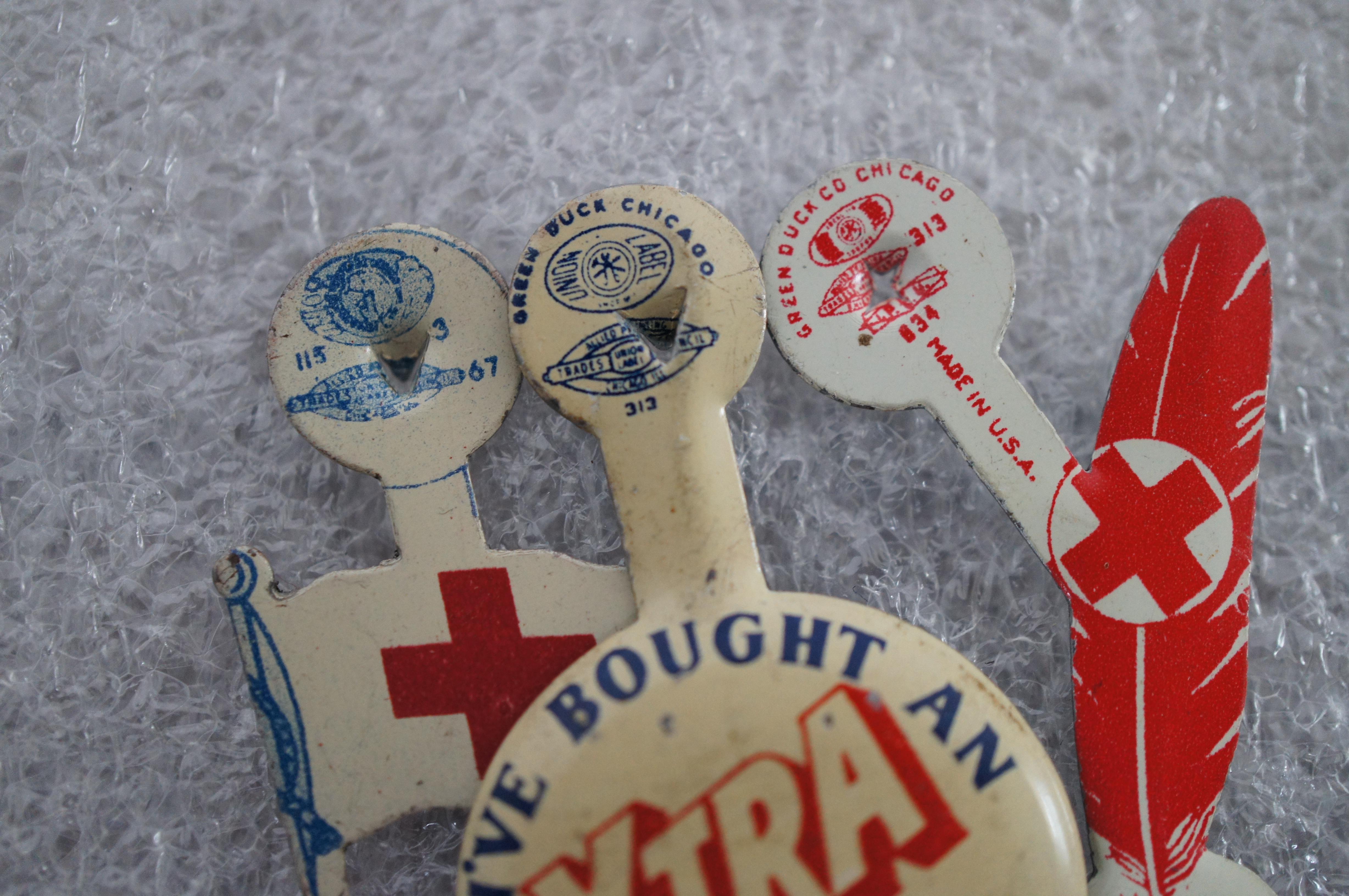 40 Wwi & Wwii First Aid Pins Tabs Red Cross Blood Donation Liberty Bond 4