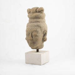 400-500 Year Old Female Head  In Sandstone