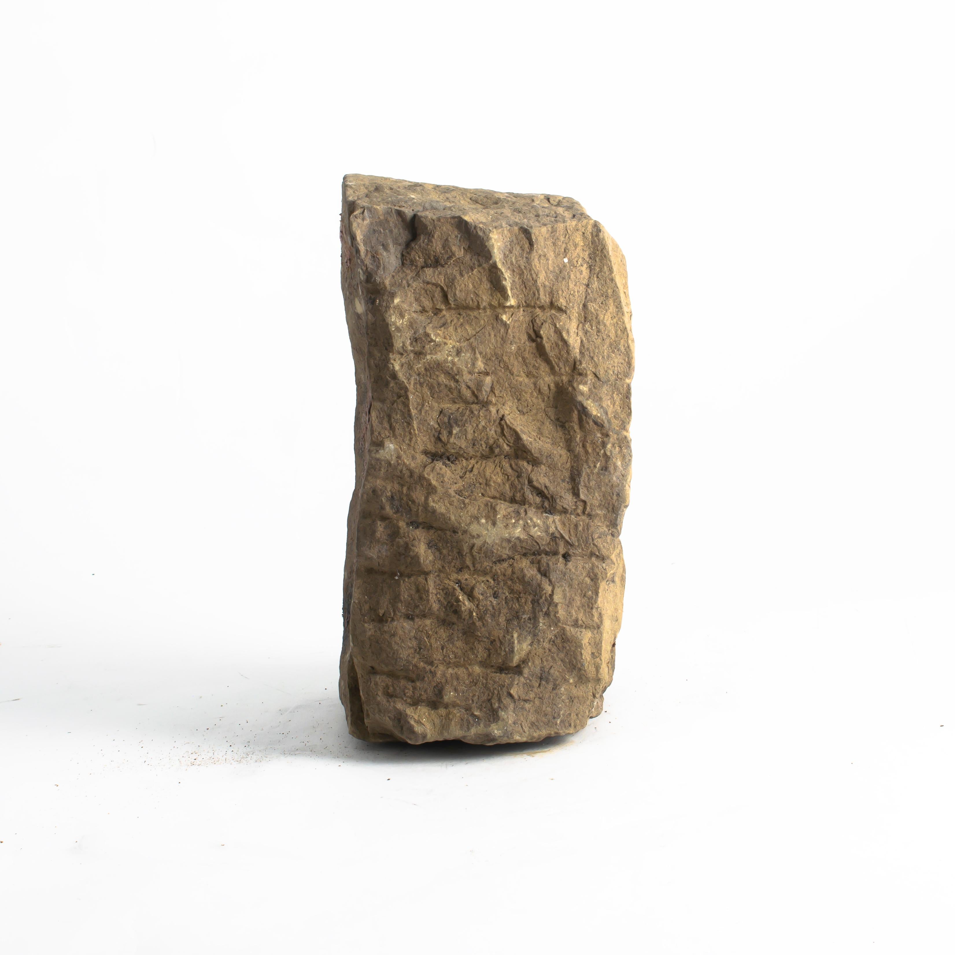 Hand-Carved 400-600 Years Old Sandstone Sculpture Leg Fragment