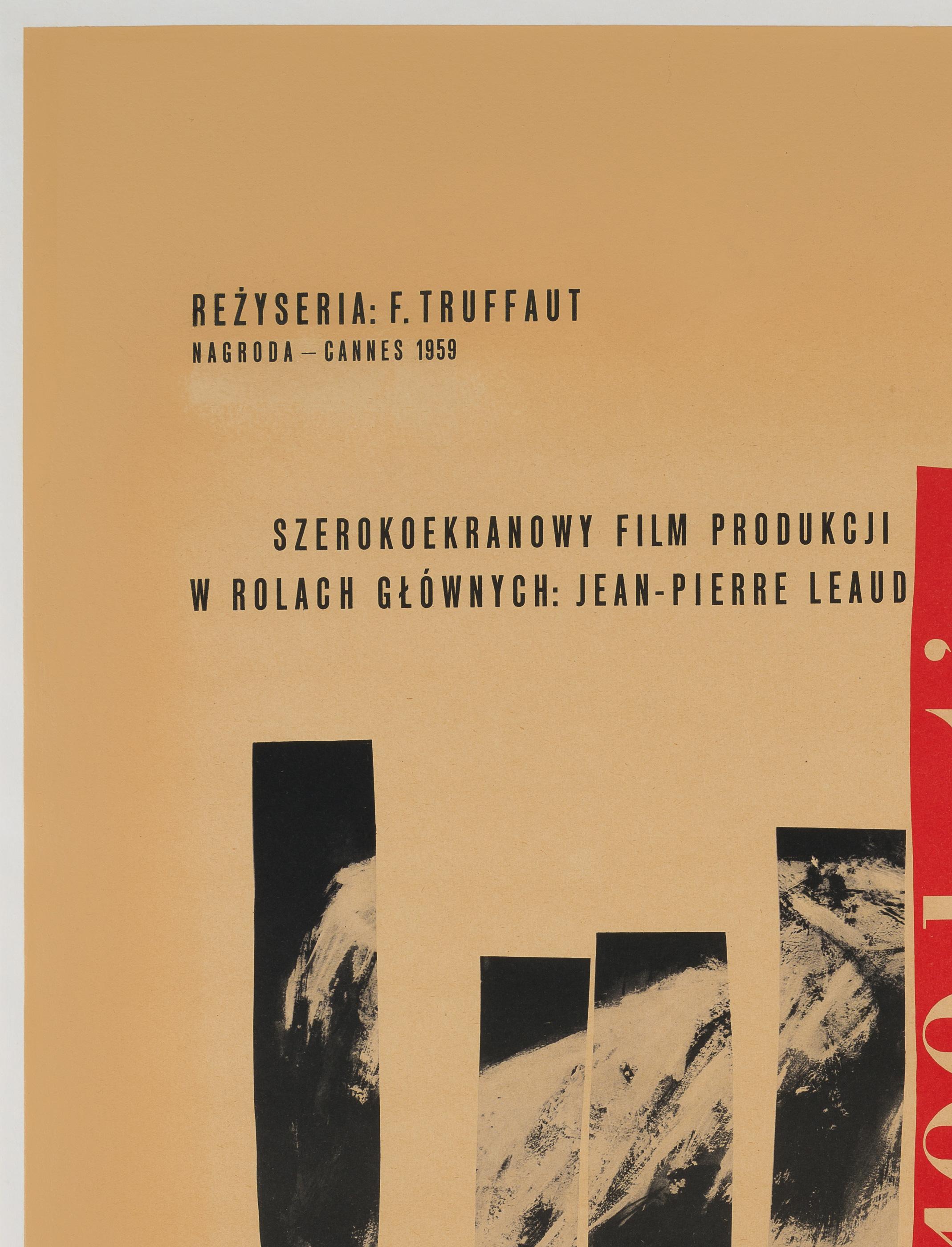 400 Blows 1960 Polish Film Poster, Waldemar Swierzy In Good Condition In Bath, Somerset