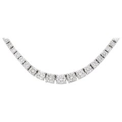 4.00 Carat Diamond 18 Karat White Gold Necklace