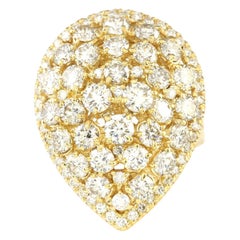4.00 Carat Diamond 18 Karat Yellow Gold Ring