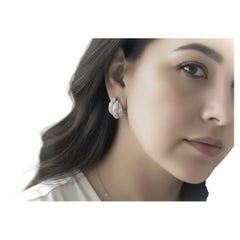 Pendientes de clip con diamantes de 4,00 quilates y oro blanco de 18 quilates