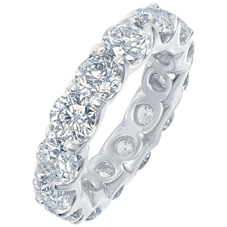 4.00 Carat Diamond Eternity Ring Low Setting For Sale at 1stDibs
