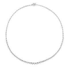 4.00 Carat Diamond Necklace G SI 14K White Gold 100% Natural Diamonds