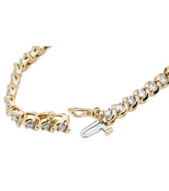 4.00 Carat Diamond Tennis Bracelet in 14 Karat Yellow Gold
