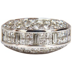 4.00 Carat Diamonds Raised Contemporary Ring Three Dimensional 18 Karat*