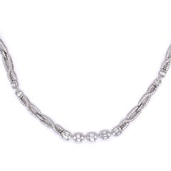 4.00 Carat Emerald Cut Cluster Diamond Illusion Necklace