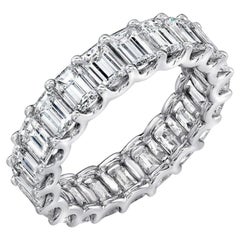Bracelet d'éternité en diamants taille émeraude de 4,00 carats H, VS